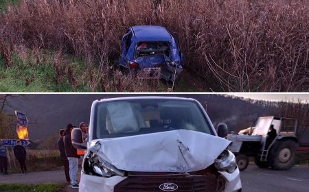 Accident pe DN7, Ilteu: o mașină a ieșit de pe carosabil