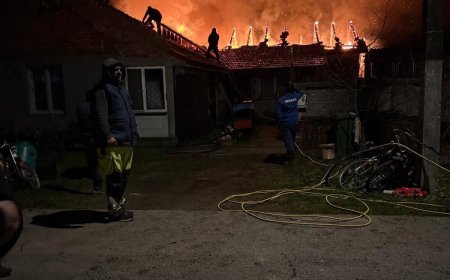 INCENDIU DEVASTATOR ÎN SUSANI: FAMILIE RĂMASĂ FĂRĂ CASĂ