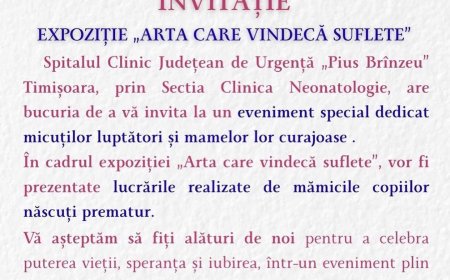 EVENIMENT DEDICAT COPIILOR NĂSCUȚI PREMATUR LA SPITALUL JUDEȚEAN TIMIȘOARA