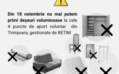 RETIM anunță modificări la punctele de colectare din Timișoara