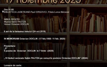 MEMORIA POETULUI OCTAVIAN DOCLIN A FOST CELEBRATĂ LA REȘIȚA