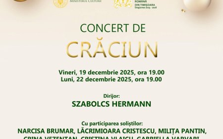 Concertul de Crăciun al Operei din Timișoara, programat în 19 și 22 decembrie