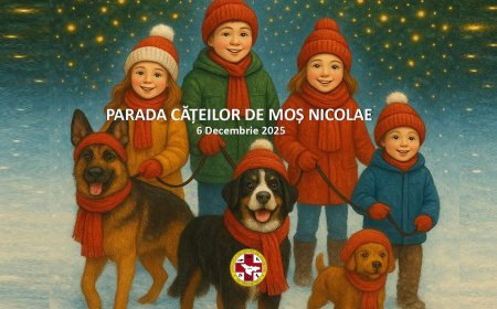 Parada cățeilor de Moș Nicolae animă centrul orașului
