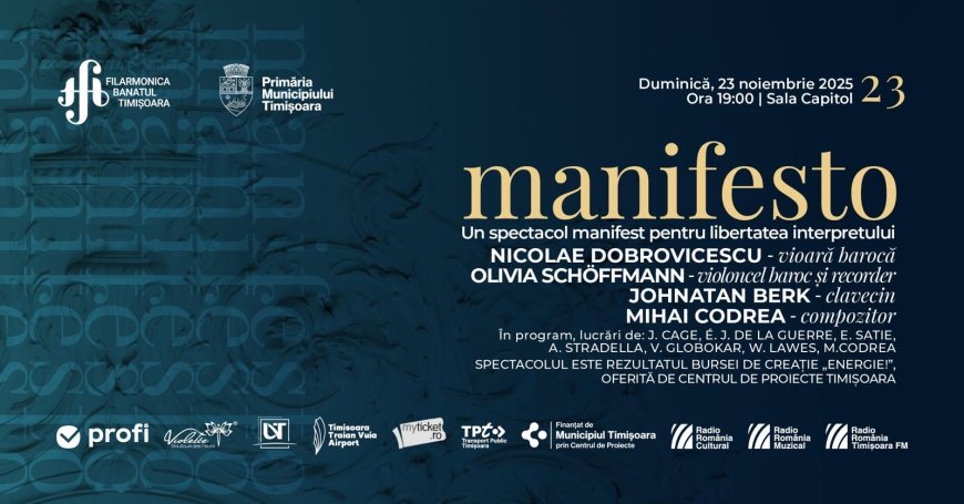 Primăvară în mijlocul toamnei la Filarmonica Banatul Timișoara: trei evenimente speciale într-o săptămână