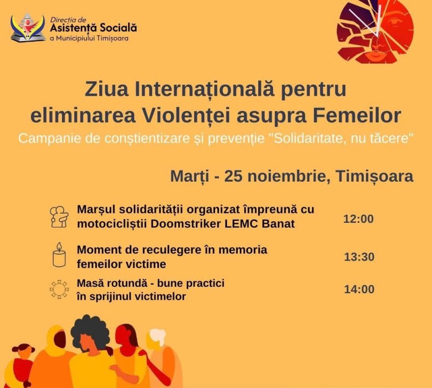 Solidaritate, nu tăcere: acțiuni publice în Timișoara de Ziua internațională pentru eliminarea violenței asupra femeilor