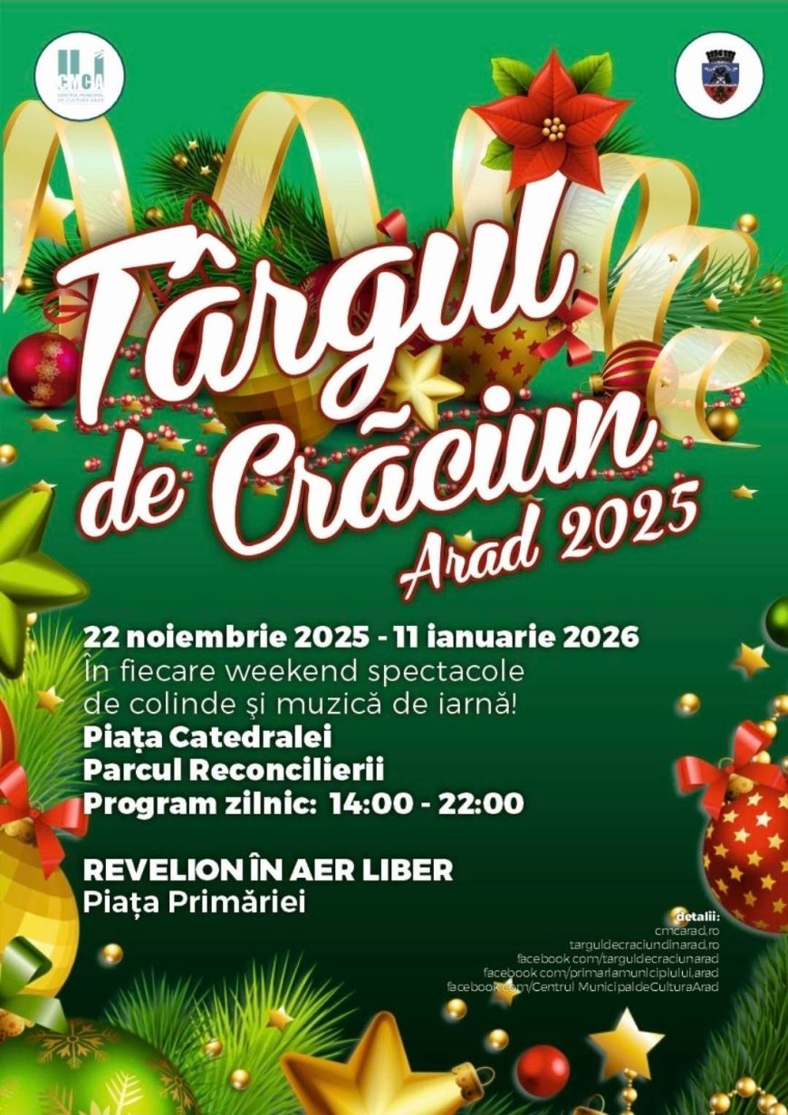 Lora și Randi deschid Târgul de Crăciun de la Arad, ediția 2025