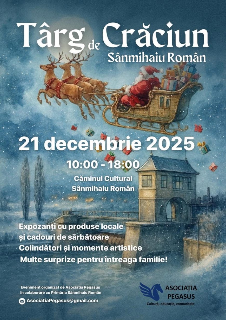 Târgul de Crăciun din Sânmihaiu Român revine în 2025 cu meșteri locali și colinde
