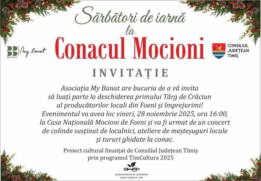 Sărbători de iarnă la Conacul Mocioni