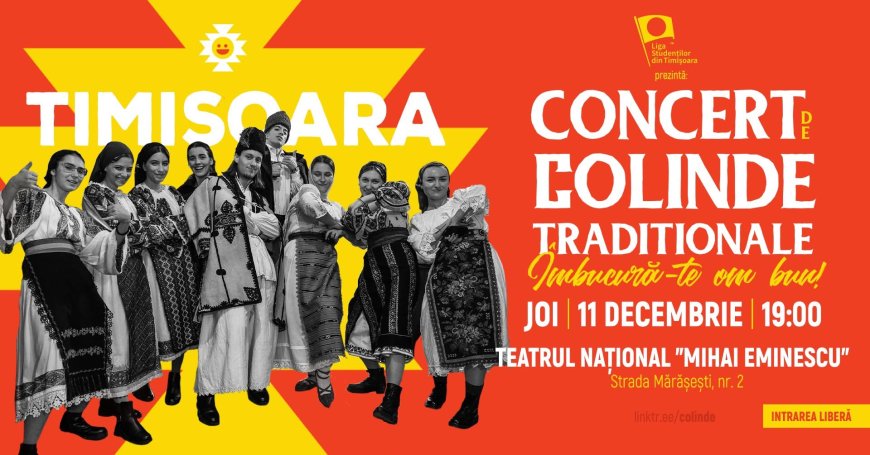 Concert de colinde tradiționale la Teatrul Național din Timișoara