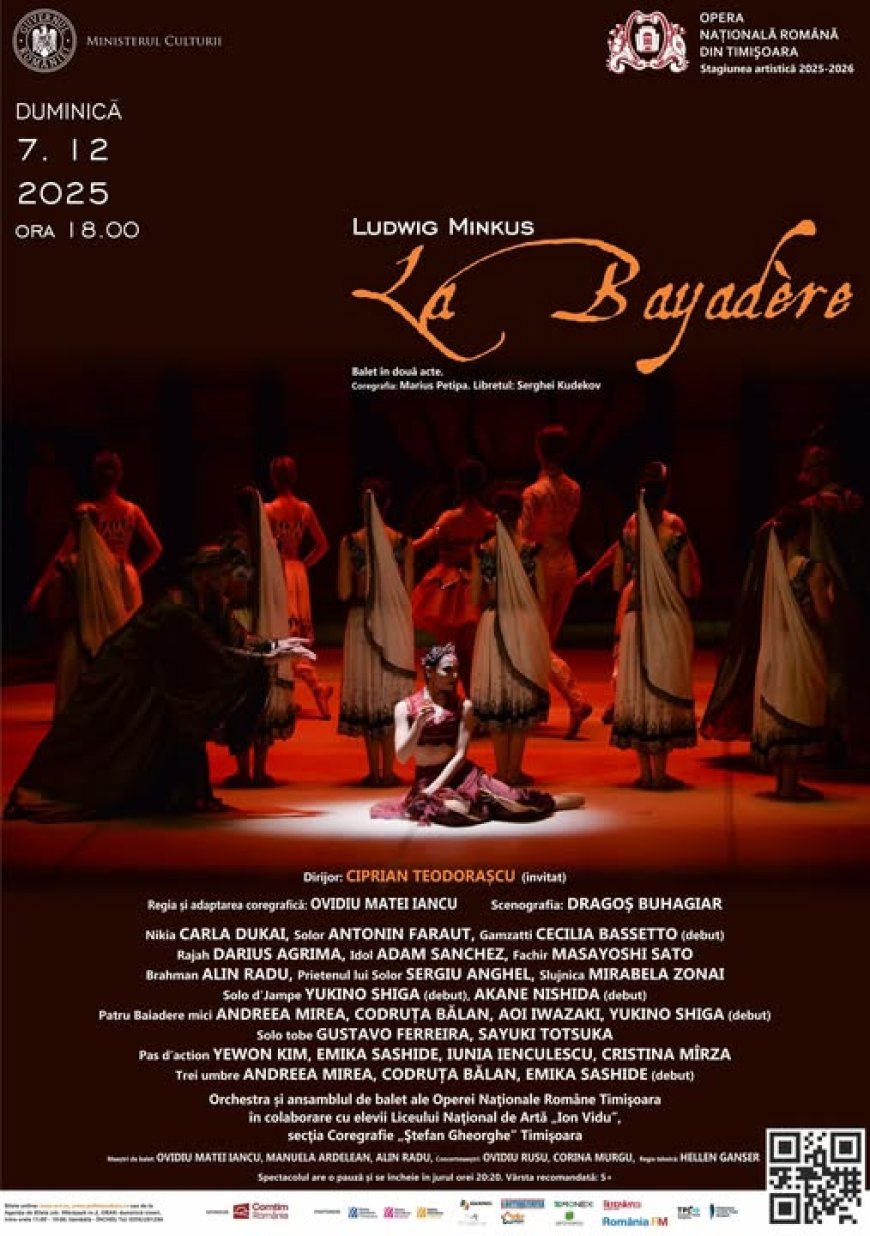 Baletul "La Bayadère" pe scena Operei timișorene!