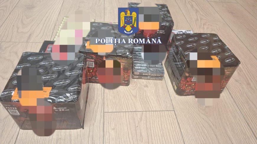 Peste 60 de kilograme de artificii ilegale, confiscate de polițiști