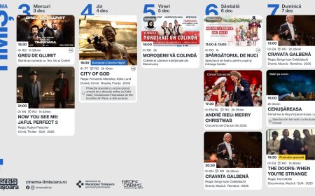 Săptămână muzicală și spectaculoasă la Cinema Timiș