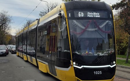 TRAMVAIUL LUI MOȘ CRĂCIUN PORNEȘTE PRIN TIMIȘOARA
