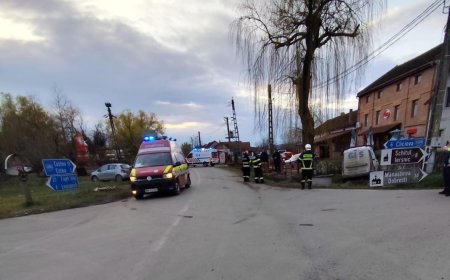 DOI RĂNIȚI ÎNTR-UN IMPACT PUTERNIC PE O ȘOSEA DIN TIMIȘ