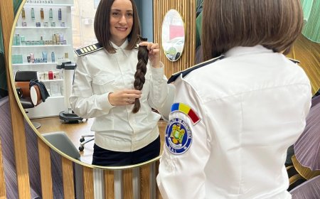 POLIȚISTELE ÎȘI DONEAZĂ PĂRUL PENTRU COPIII CU CANCER