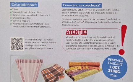 CAMPANIE DE PREDARE GRATUITĂ A DEȘEURILOR TEXTILE LA PARȚA