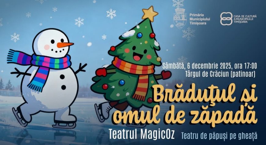 MAGIA CRĂCIUNULUI IA STARTUL PE GHEAȚĂ LA TIMIȘOARA