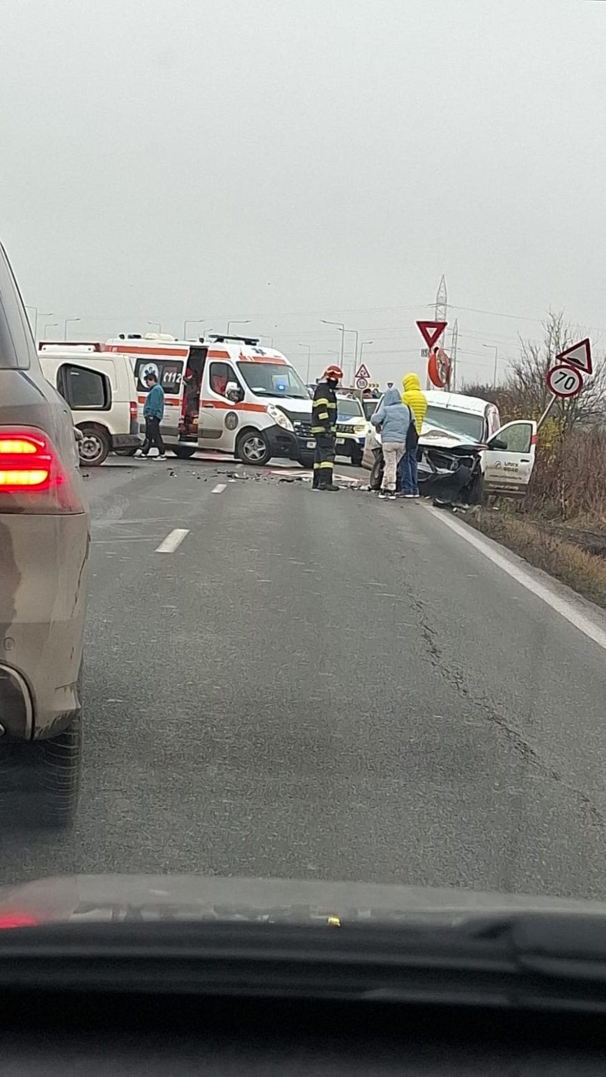 FEMIEIE RĂNITĂ ÎNTR-UN ACCIDENT PE O ȘOSEA DIN TIMIȘ