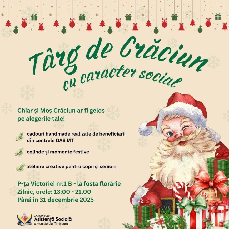 Mini târg social la Târgul de Crăciun Timișoara