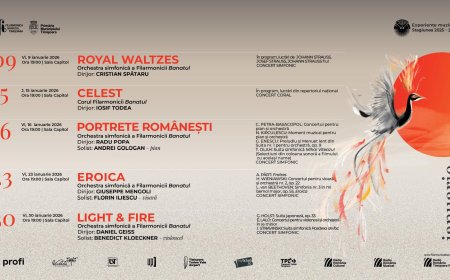 Filarmonica Banatul continuă sărbătoarea muzicii în ianuarie