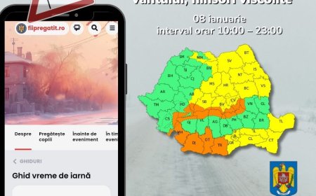 Hunedoara, sub viscol și ger puternic