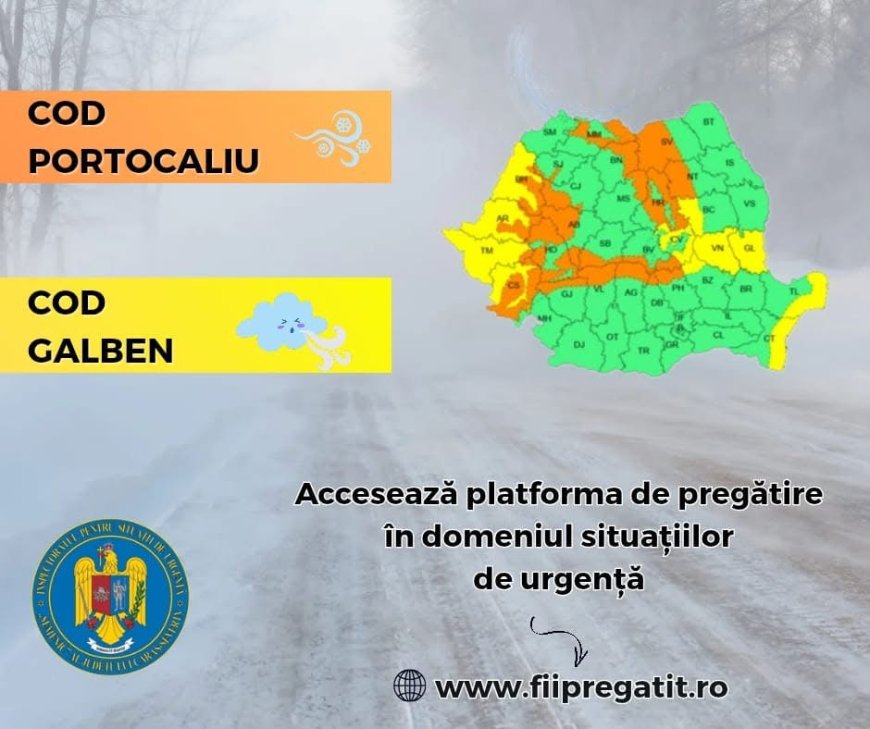 Avertizări de vreme severă pentru județul Caraș-Severin