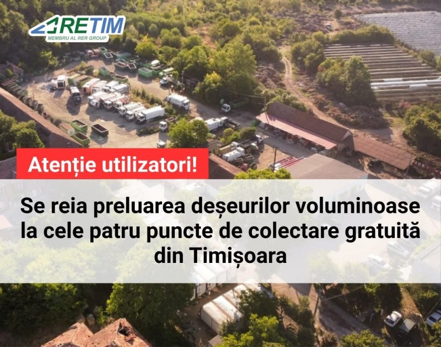RETIM colectează deșeuri voluminoase din 12 ianuarie
