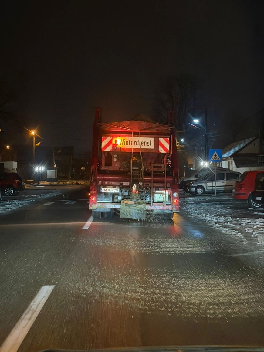 INTERVENȚII DE DESZĂPEZIRE ÎN GIROC, PE FONDUL NINSORILOR ȘI AL TEMPERATURILOR SCĂZUTE