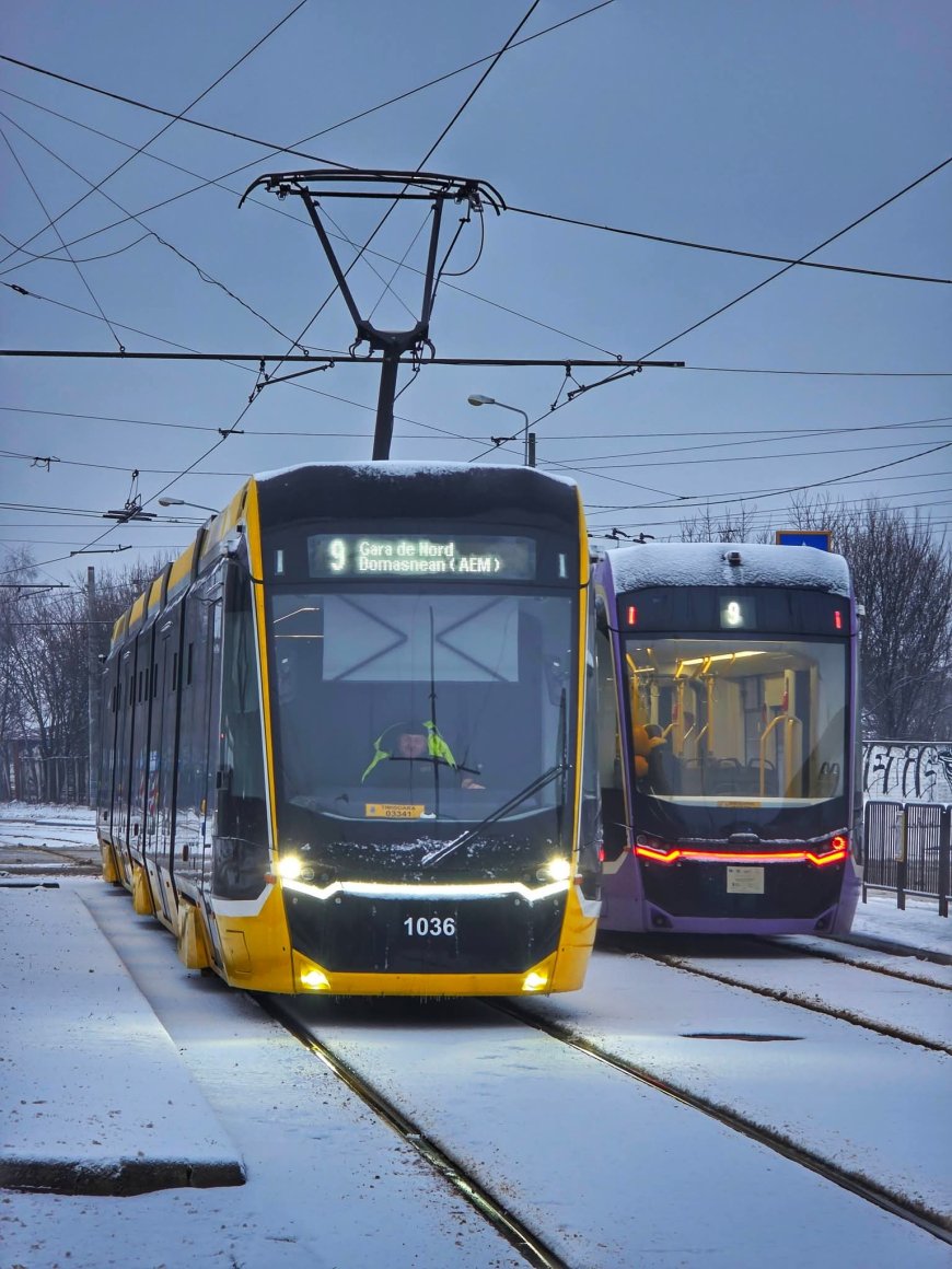 TRAMVAIE DEVIATE DIN CAUZA ZĂPEZII