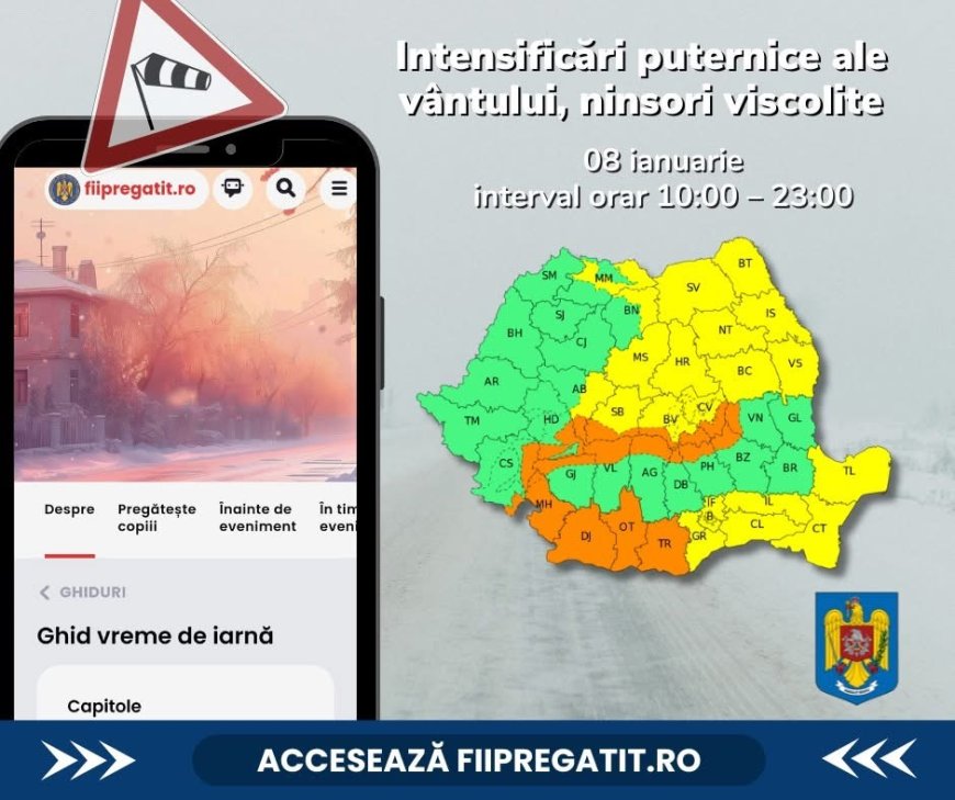 Hunedoara, sub viscol și ger puternic