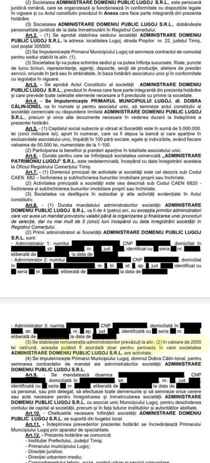ÎNCĂLCARE GRAVĂ A LEGII ÎN CONSILIUL LOCAL LUGOJ?