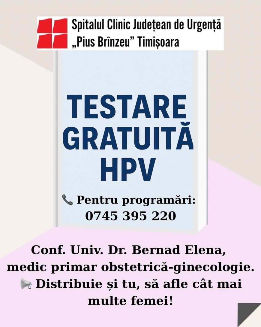 Screening gratuit HPV la Timișoara