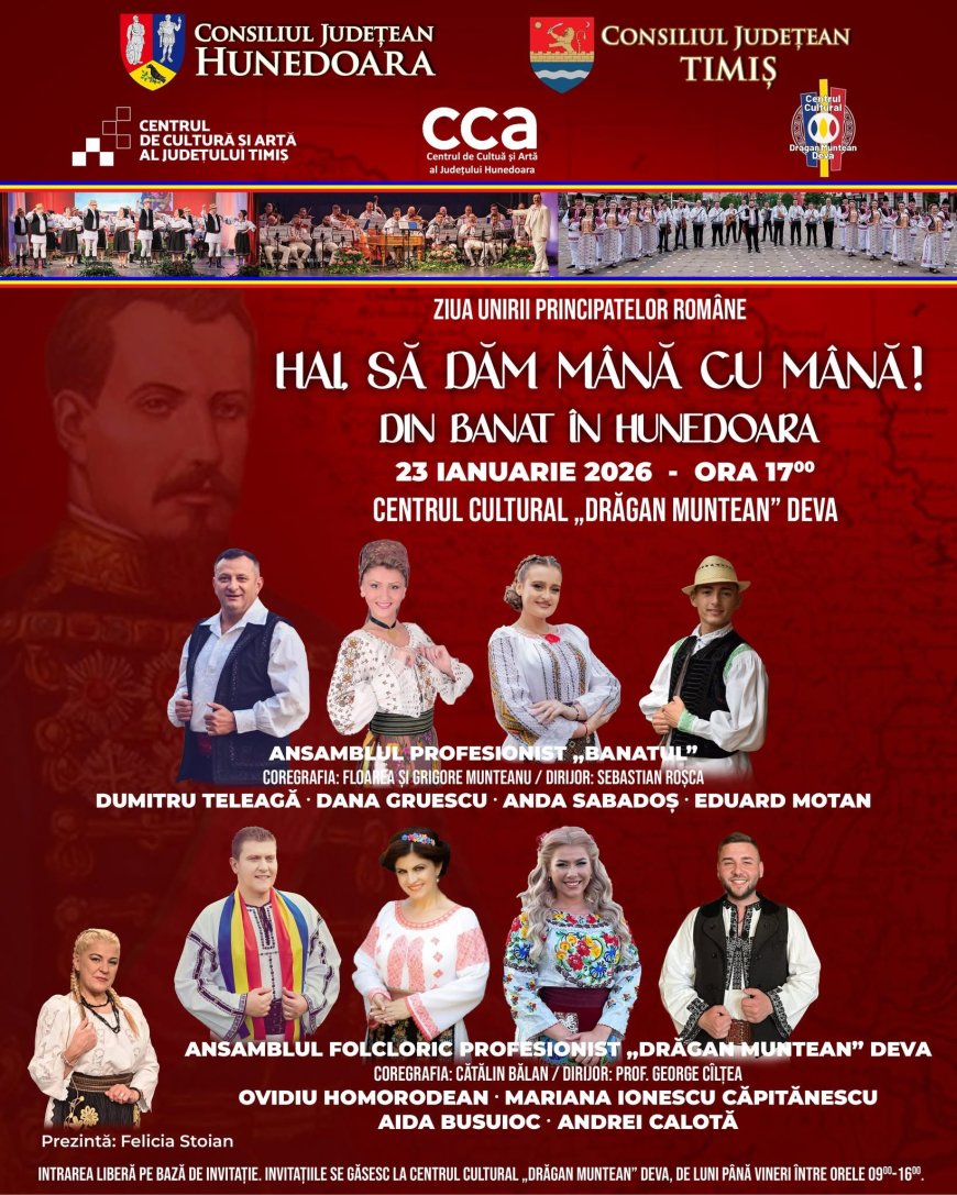 Spectacol folcloric la Deva de Ziua Unirii Principatelor