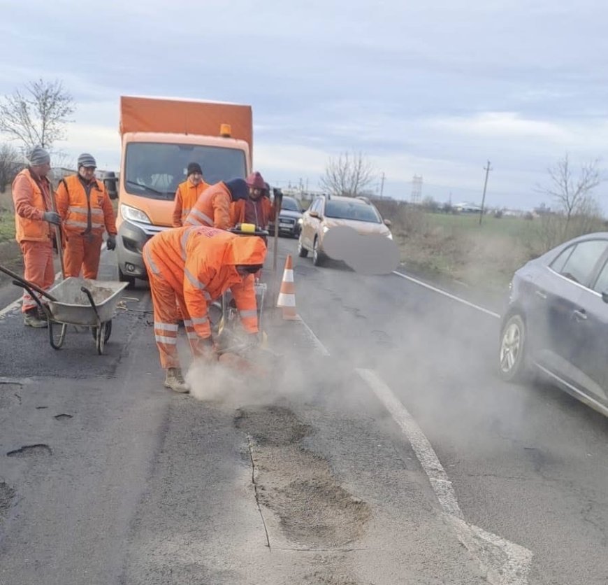 Lucrări pe D.N. 79 între Arad și Chișineu-Criș