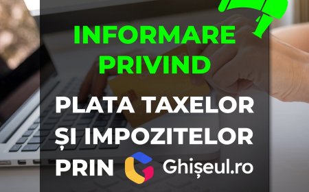 TAXELE ȘI IMPOZITELE SE POT PLĂTI ONLINE LA DUDEȘTII VECHI