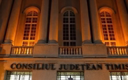 PALATUL ADMINISTRATIV DIN TIMIȘOARA, ILUMINAT ÎN PORTOCALIU DE ZIUA MONDIALĂ A LUPTEI ÎMPOTRIVA CANCERULUI