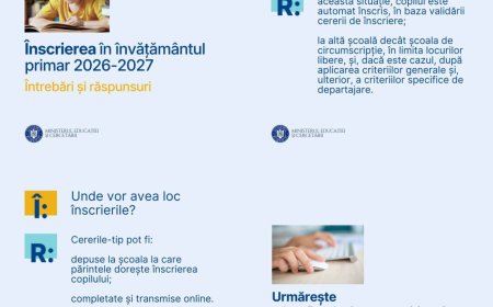 Informații utile pentru înscrierea la școală