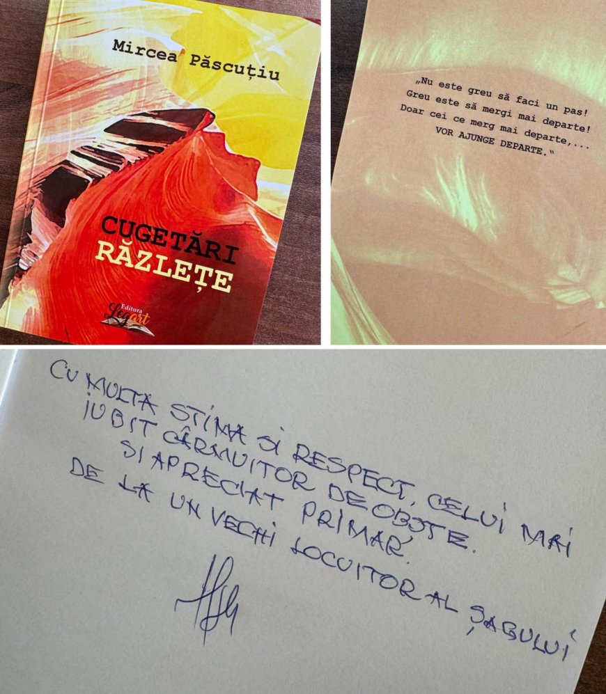 Primarul comunei Șag, onorat cu volumul „Cugetări răzlețe” oferit de un autor local
