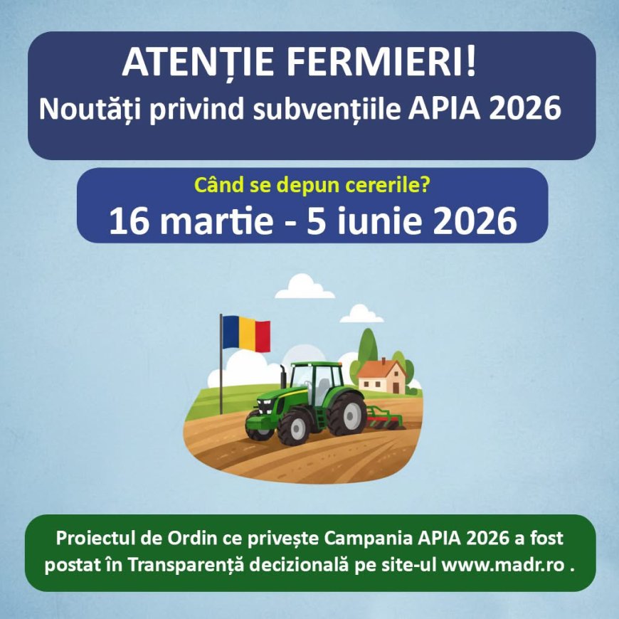 Subvenții APIA 2026: ce trebuie să știe fermierii