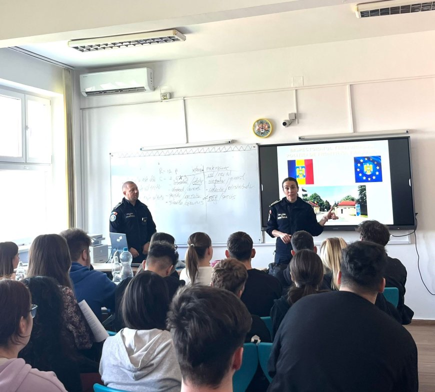 Oferta educațională a MAI, prezentată elevilor din Sânnicolau Mare