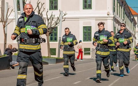Zeci de pompieri din Timiș au alergat la Timișoara 21K