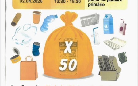 Distribuirea sacilor galbeni pentru reciclare, la Biled