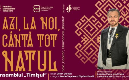„Azi, la noi, cântă tot natul”, spectacol folcloric la Filarmonica Banatul
