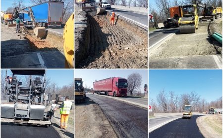 Lucrări pe drumuri și autostrăzi în vestul țării