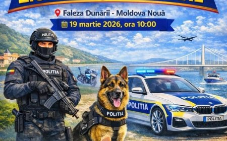 Ziua Poliției Române, sărbătorită la Moldova Nouă pe faleza Dunării