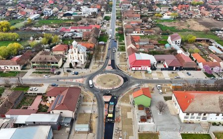 Intersecția de la Cărpiniș se apropie de finalizare
