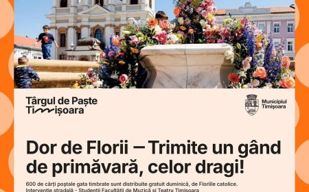 „Dor de Florii”: carte poștală și gânduri de primăvară în Piața Unirii