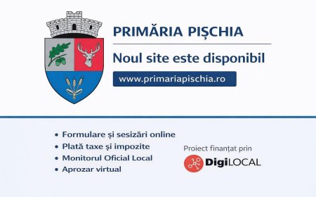Primăria Pișchia lansează un site nou, cu servicii online pentru cetățeni