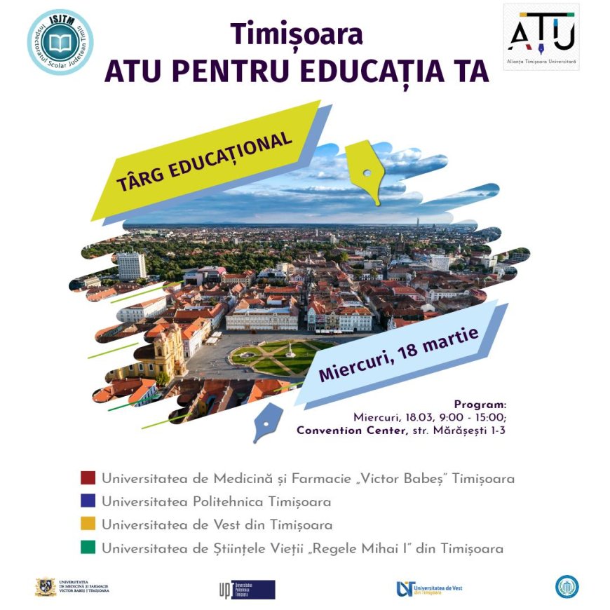 Târgul „Timișoara – ATU pentru educația ta” revine cu a patra ediție