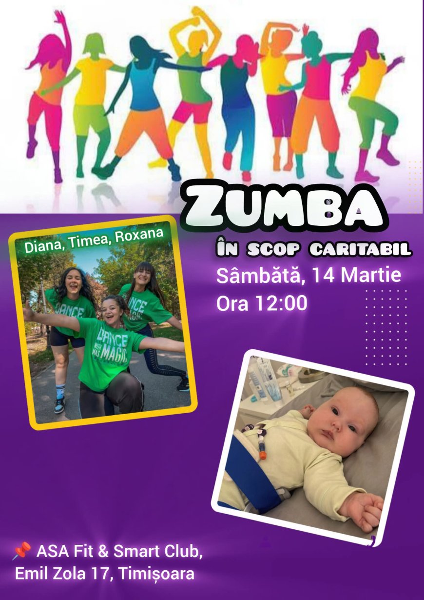 Împreună prin Zumba- eveniment caritabil pentru un bebeluș diagnosticat cu leucemie acută limfoblastică